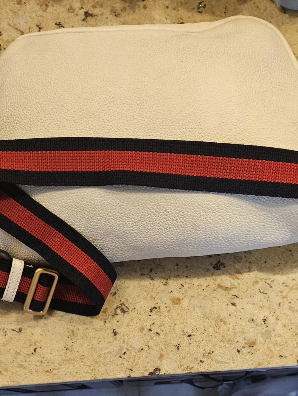 Gucci Beige Leather Belt Bag with 'Common Sense' Graphic